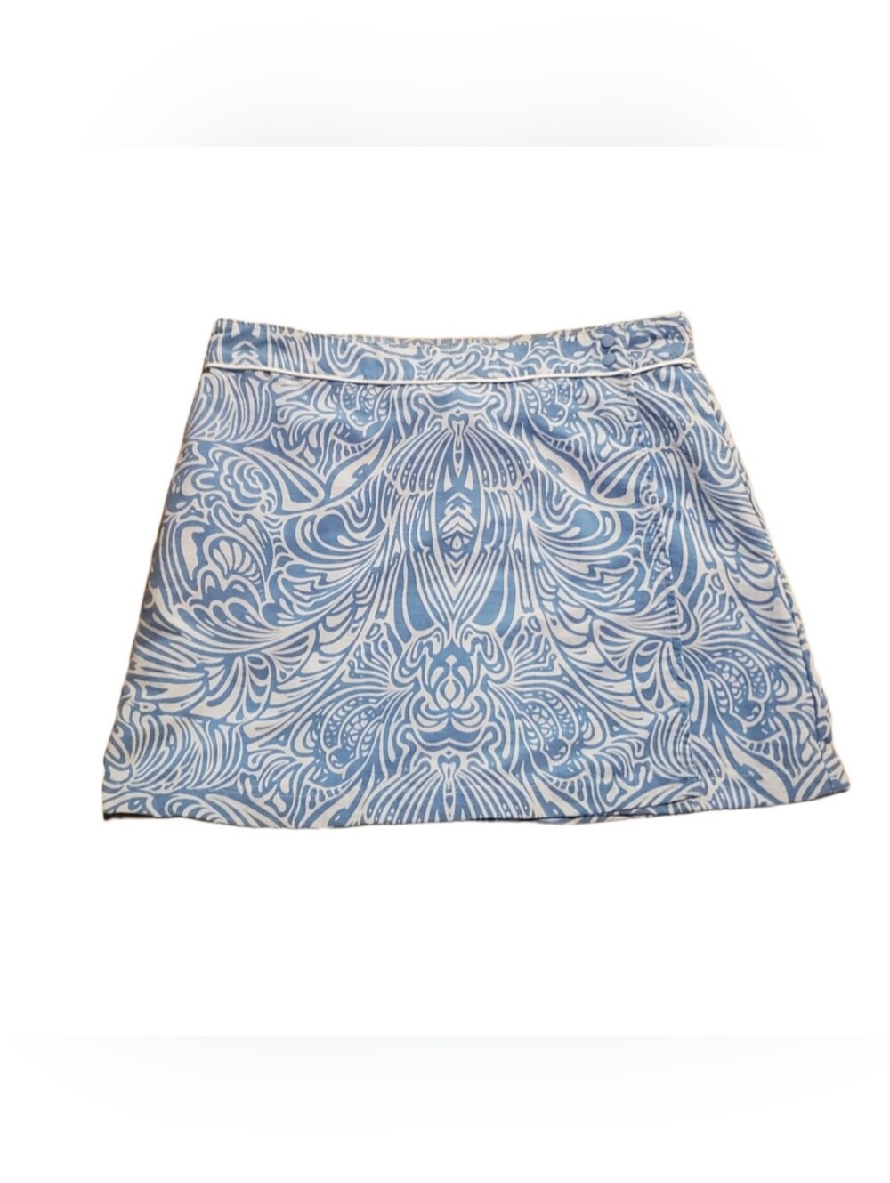 Patagonia Button Out Boardie 2-in-1 Skort Size 12 Sky Wheel Channel Blue